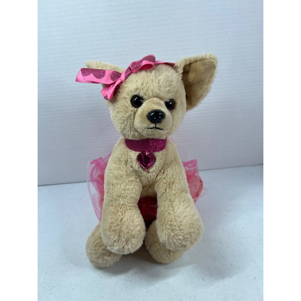 Bearington Collection Chihuahua Plush Ballerina Dog Pink Tutu BT-1062 10in